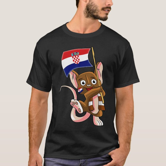 Croatia Fan Mouse T-Shirt (Front)
