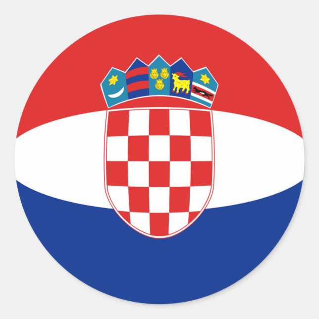 Croatia Fisheye Flag Sticker (Front)