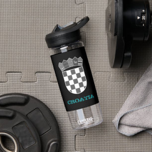 Croatia Fitness & Croatian coat of arms / flag Water Bottle