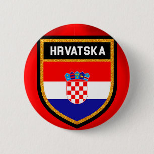 Croatia Flag 6 Cm Round Badge