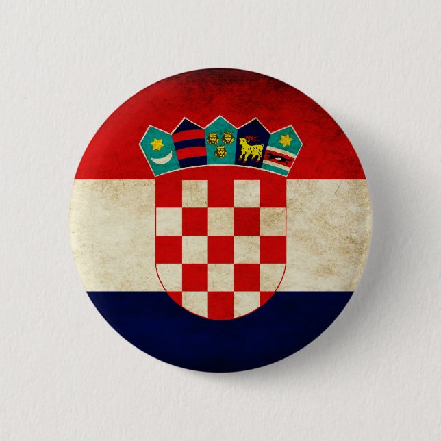Croatia Flag 6 Cm Round Badge (Front)