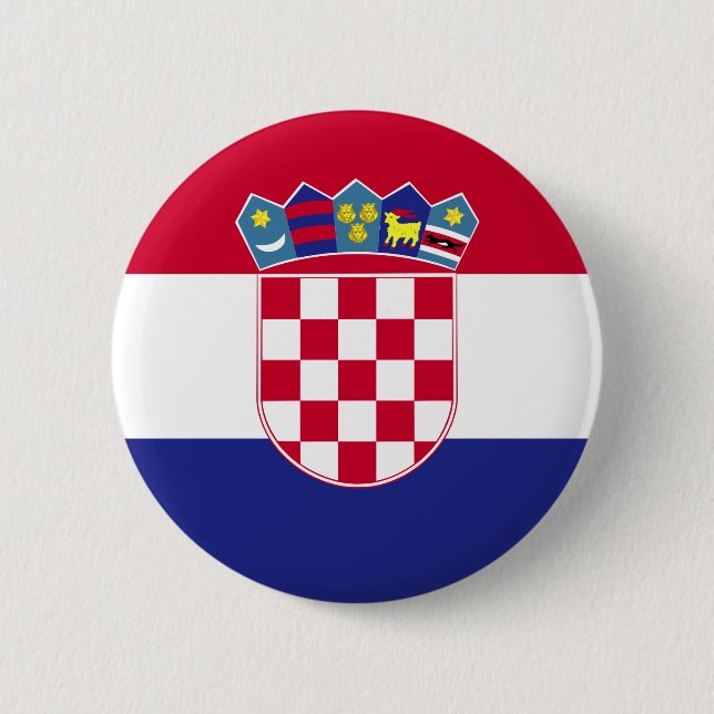 Croatia Flag 6 Cm Round Badge (Front)