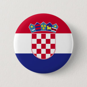 Croatia Flag 6 Cm Round Badge