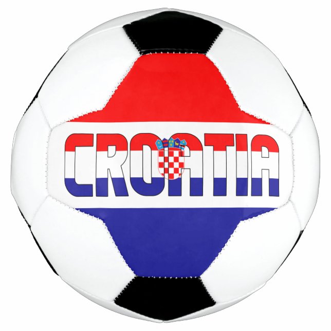 Croatia Flag Adorable Patriotic Soccer Ball (Front)
