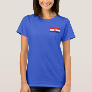 Croatia Flag and Map dk T-Shirt