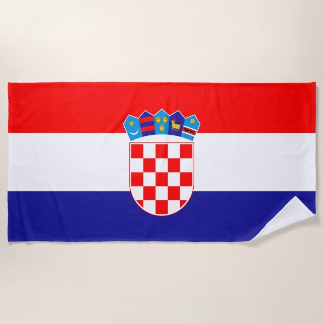 Croatia flag Beach Towel (Front)