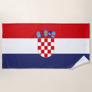 Croatia flag beach towel