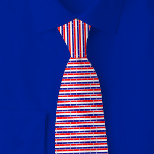 Croatia Flag Brick Pattern Tie