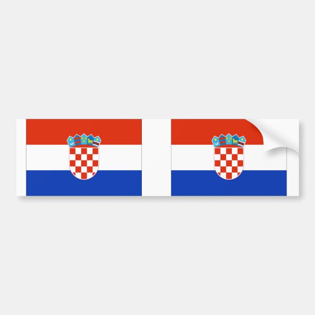 Croatia Flag Bumper Sticker (Front)