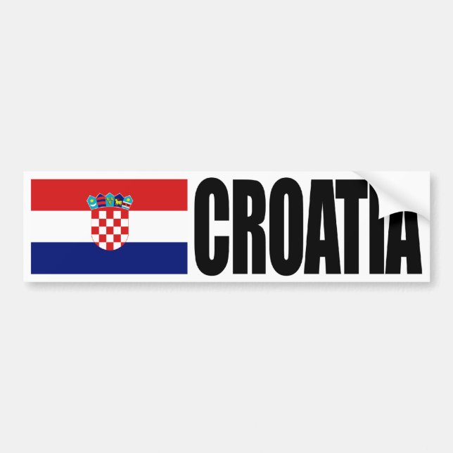 Croatia Flag Bumper Sticker (Front)