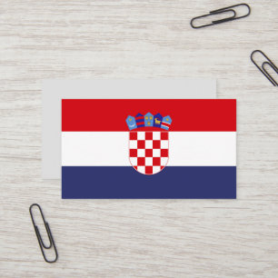 Croatia flag business card