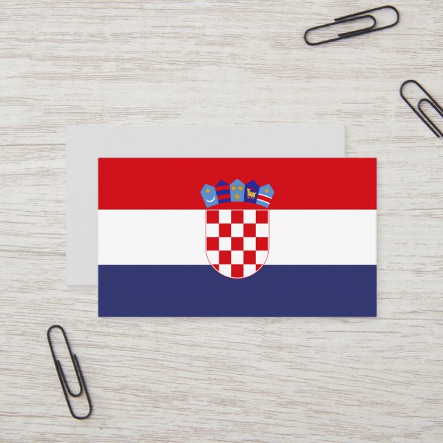 Croatia flag business card (Front/Back In Situ)