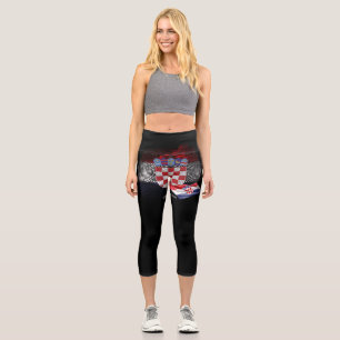 Croatia flag capri leggings