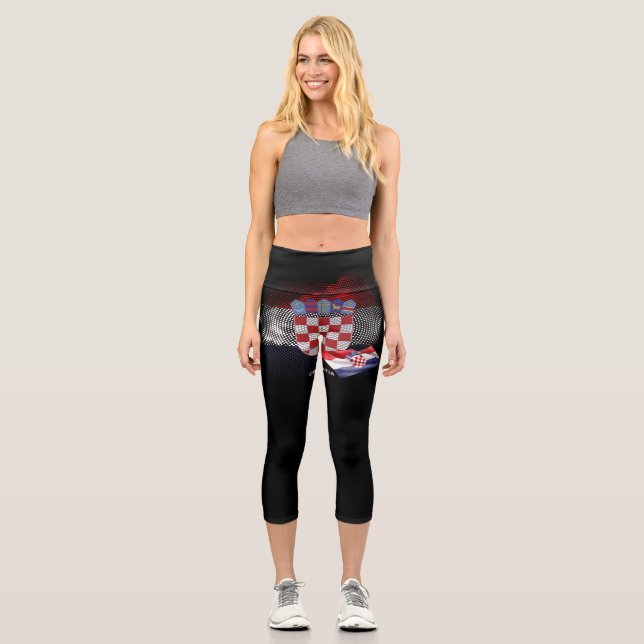 Croatia flag capri leggings (Front)
