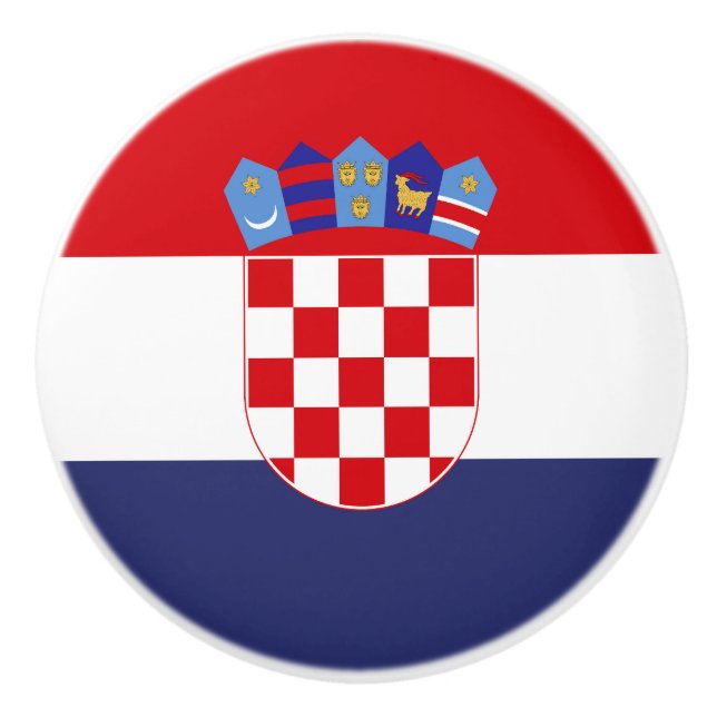 Croatia flag ceramic knob (Front)