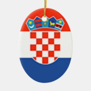 Croatia Flag Ceramic Tree Decoration