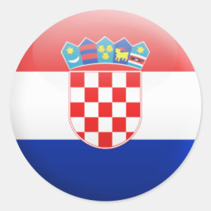 Croatia Flag Classic Round Sticker