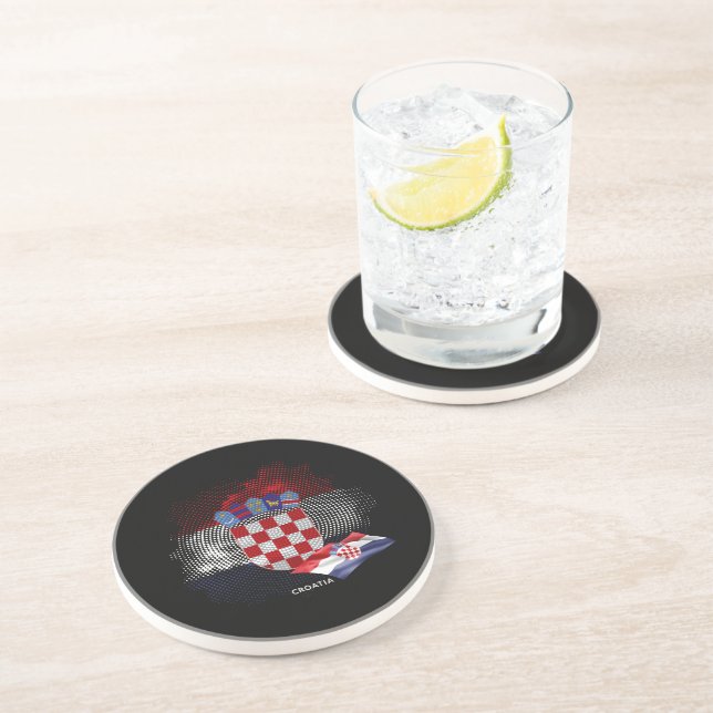 Croatia flag coaster (Side)