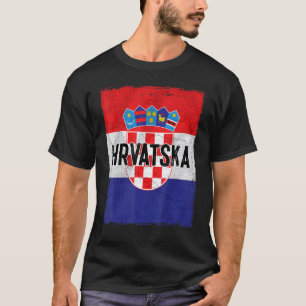 Croatia Flag Croatian Roots Hrvatske Croatia Zagre T-Shirt