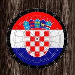 Croatia Flag Dartboard & darts / game board<br><div class="desc">Dartboard: Croatia & Croatian flag darts,  family fun games - love my country,  summer games,  holiday,  fathers day,  birthday party,  college students / sports fans</div>