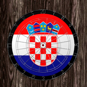 Croatia Flag Dartboard & darts / game board