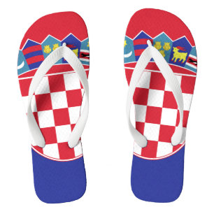 Croatia Flag Emblem Jandals