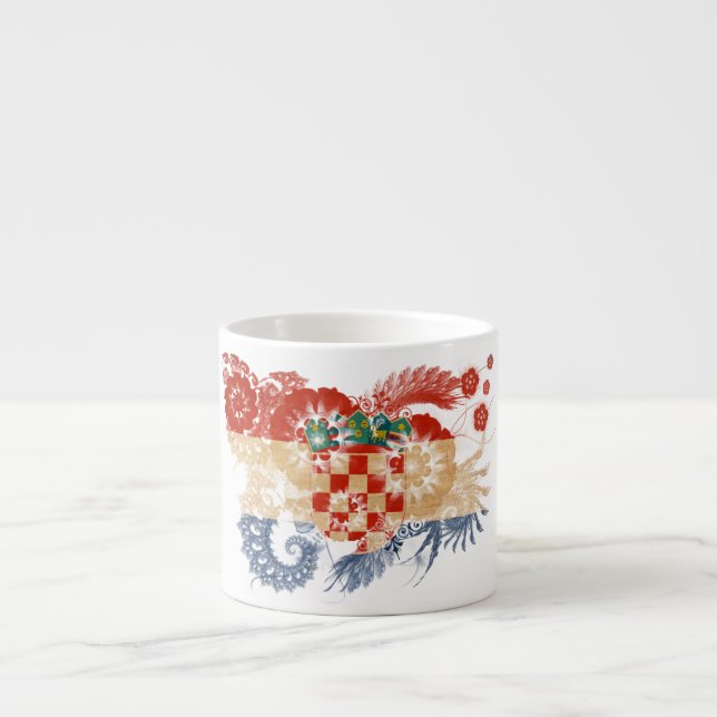 Croatia Flag Espresso Cup (Front)