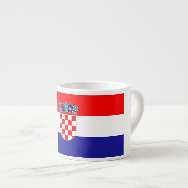 Croatia flag espresso cup (Front Right)