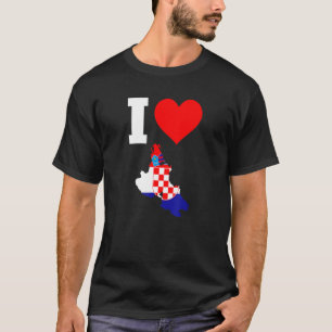 Croatia flag for Krk  I Love Krk T-Shirt