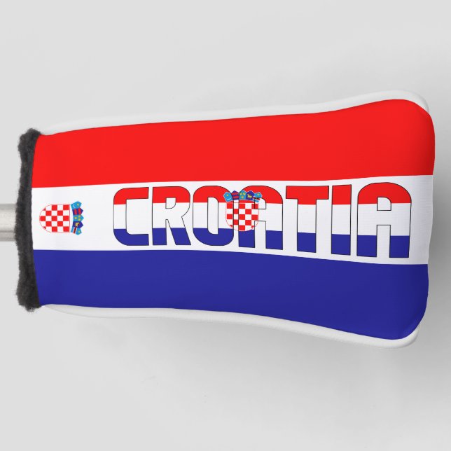 Croatia Flag Gorgeous Patriotic Golf Head Cover (Front)