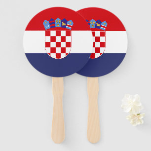 Croatia flag hand fan