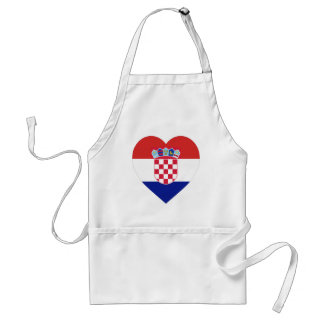 Croatia Flag Heart Standard Apron