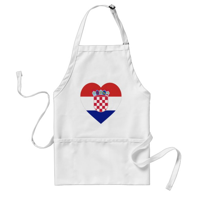 Croatia Flag Heart Standard Apron (Front)