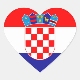 Croatia Flag Heart Sticker