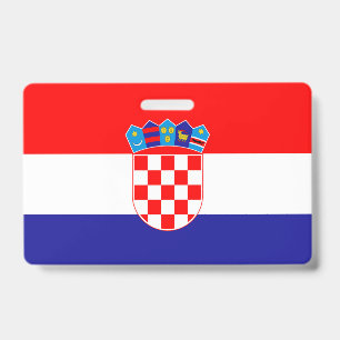 Croatia Flag ID Badge