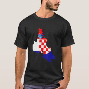 Croatia flag in Krk outline Krk T-Shirt