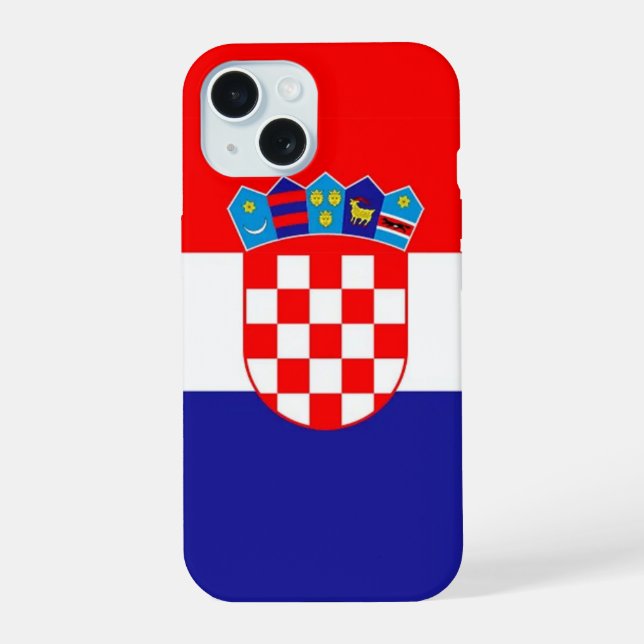 Croatia Flag iPhone 15 Case (Back)