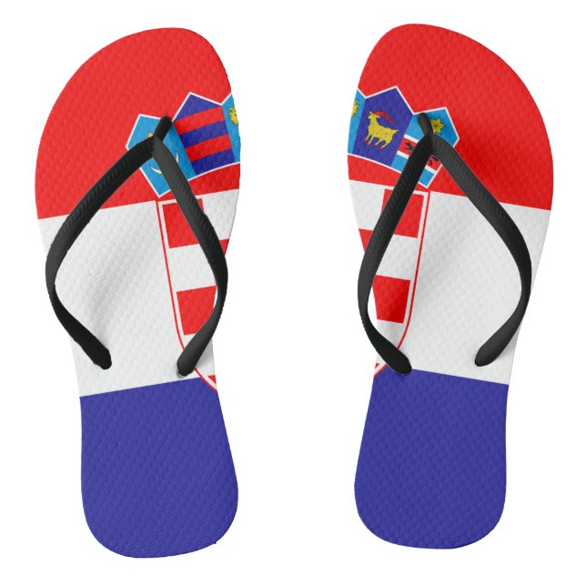 Croatia flag jandals (Footbed)