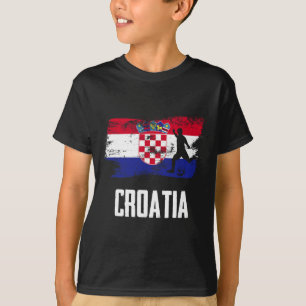 Croatia Flag Jersey Croatian Soccer Team Croatian  T-Shirt