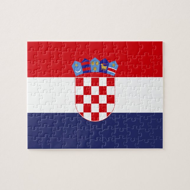 Croatia flag jigsaw puzzle (Horizontal)