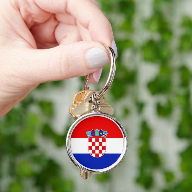Croatia Flag Key Ring (Hand)
