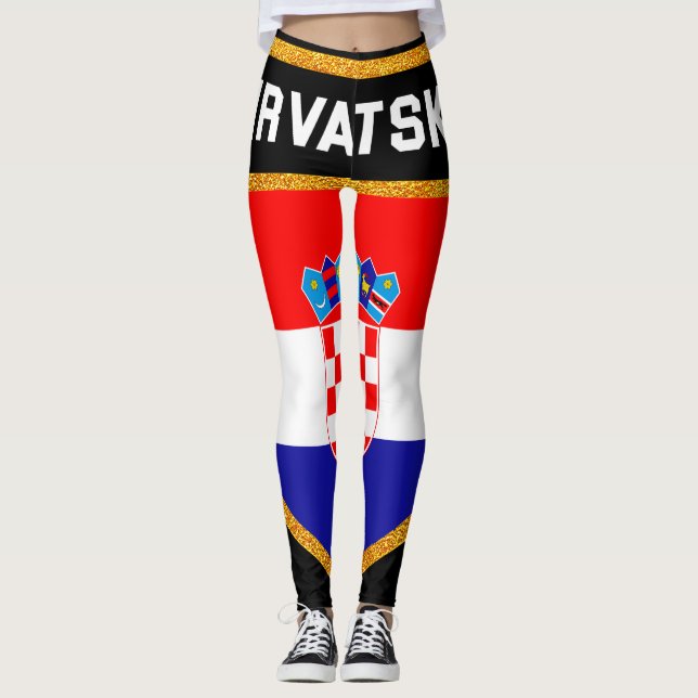 Croatia Flag Leggings (Front)
