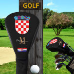 Croatia & Flag Monogrammed Golf Clubs Covers<br><div class="desc">GOLF Head Covers: Croatia & Croatian Flag,  Coat of Arms monogrammed name,  golf games - love my country,  holiday,  golfing patriots / sport fans</div>