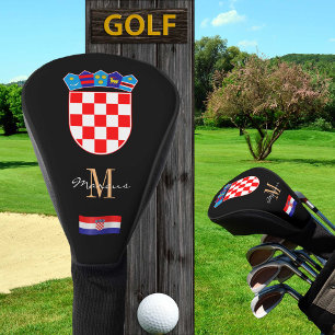 Croatia & Flag Monogrammed Golf Clubs Covers