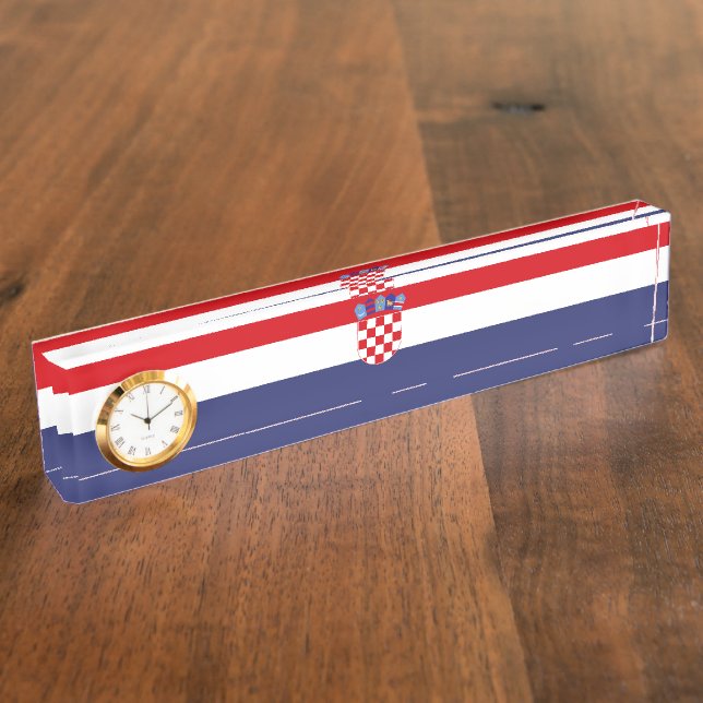 Croatia flag nameplate (Side)