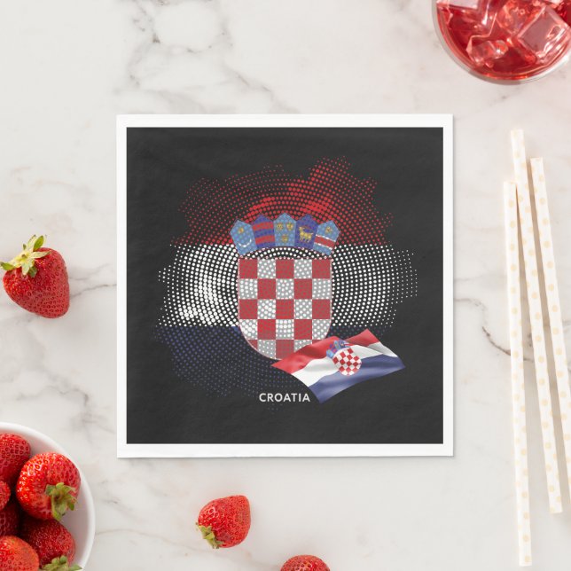 Croatia flag napkin (Insitu)