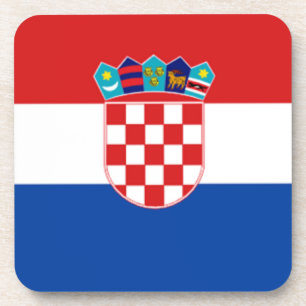 Croatia: Flag of Croatia Coaster