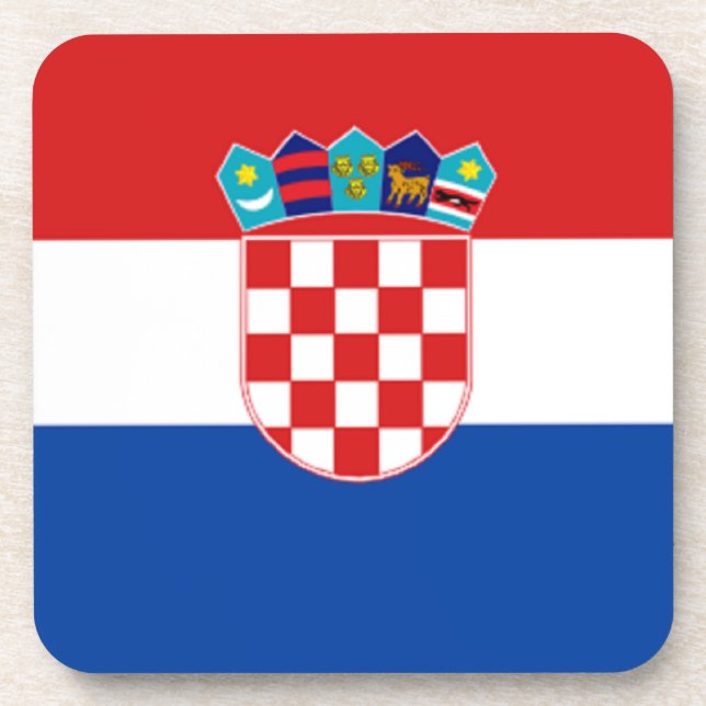 Croatia: Flag of Croatia Coaster (Front)