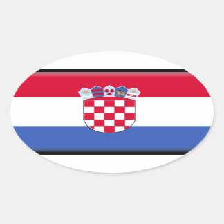 Croatia Flag Oval Sticker