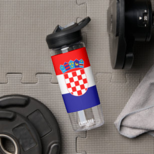 Croatia Flag Patriotic Croatian National Flag Water Bottle